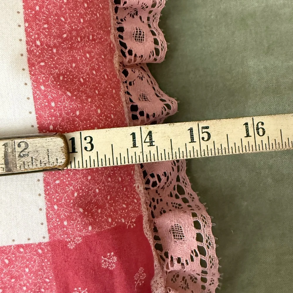Pink Floral Patchwork Accent Pillow - Brand